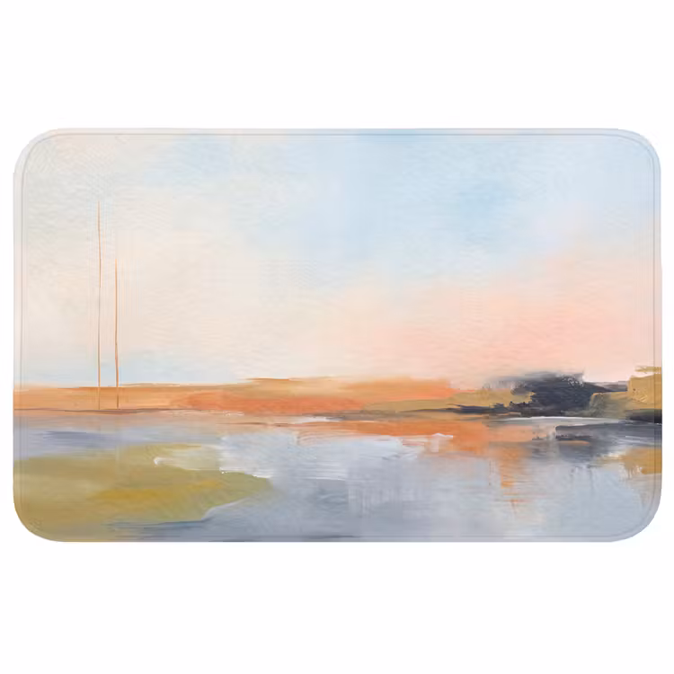 Wc Mat - Abstract - Landschap - Horizon - Modern - Kleurrijk — 1