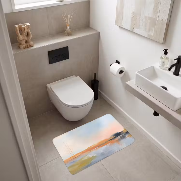 Wc Mat - Abstract - Landschap - Horizon - Modern - Kleurrijk — 6