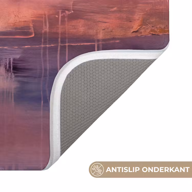 Wc Mat - Abstract - Landschap - Modern - Paars - Oranje — 3