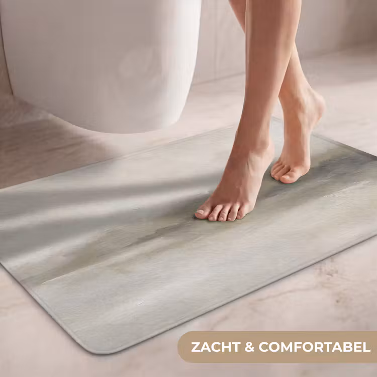 Wc Mat - Abstract - Landschap - Nevel - Modern - Grijs — 7