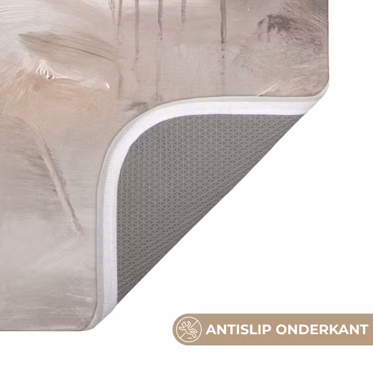 Wc Mat - Abstract - Textuur - Kunst - Modern - Beige — 3