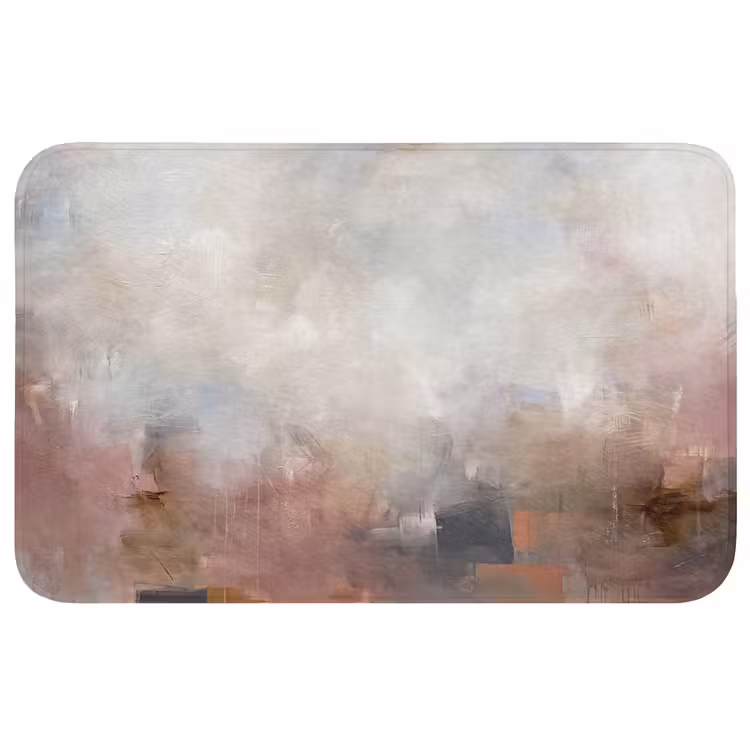 Wc Mat - Abstract - Vloeiend - Kunst - Modern - Beige — 1