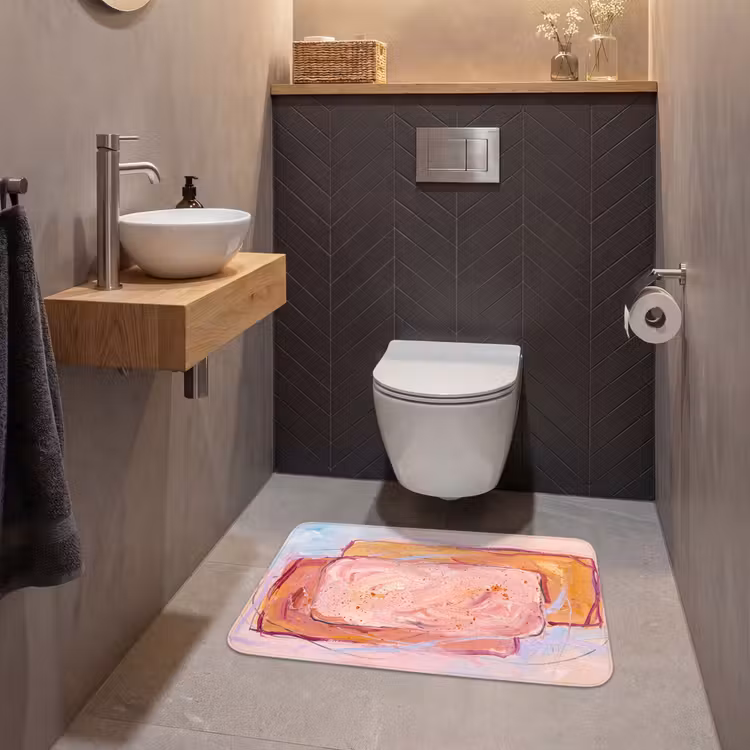 Wc Mat - Abstract - Vormen - Modern - Roze — 2