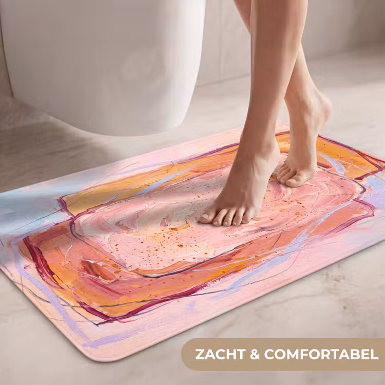 Wc Mat - Abstract - Vormen - Modern - Roze — 7