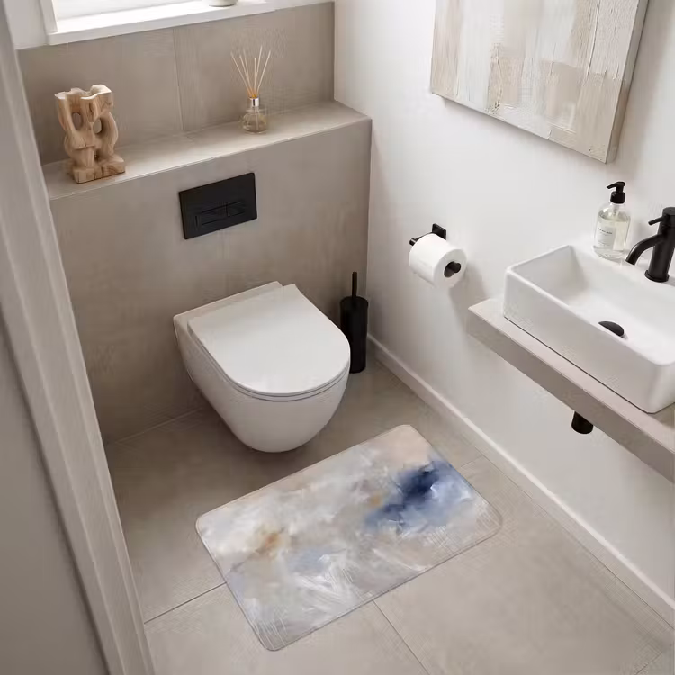 Wc Mat - Abstract - Wolken - Sfeer - Modern - Beige — 6