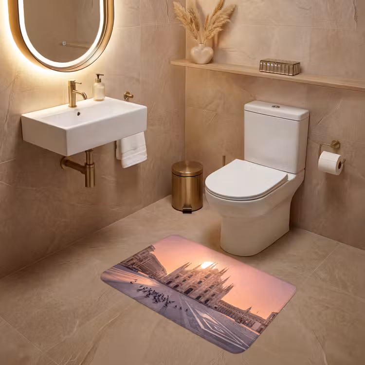 Wc Mat - Architectuur - Milaan - Plein - Zonsopgang - Oranje — 4