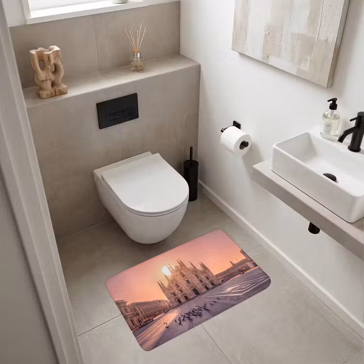 Wc Mat - Architectuur - Milaan - Plein - Zonsopgang - Oranje — 6