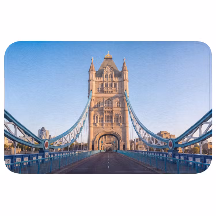 Wc Mat - Brug - Toren - Architectuur - Klassiek - Blauw — 1