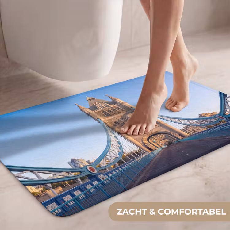 Wc Mat - Brug - Toren - Architectuur - Klassiek - Blauw — 7