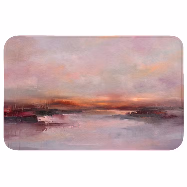 Wc Mat - Landschap - Zonsondergang - Abstract - Modern - Roze — 1