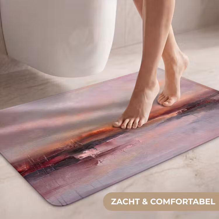 Wc Mat - Landschap - Zonsondergang - Abstract - Modern - Roze — 7
