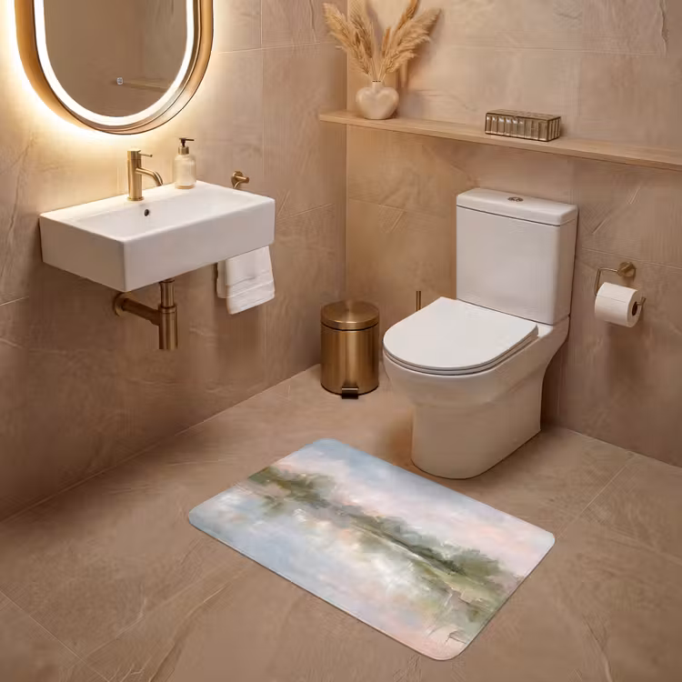 Wc Mat - Natuur - Landschap - Abstract - Water - Groen — 4