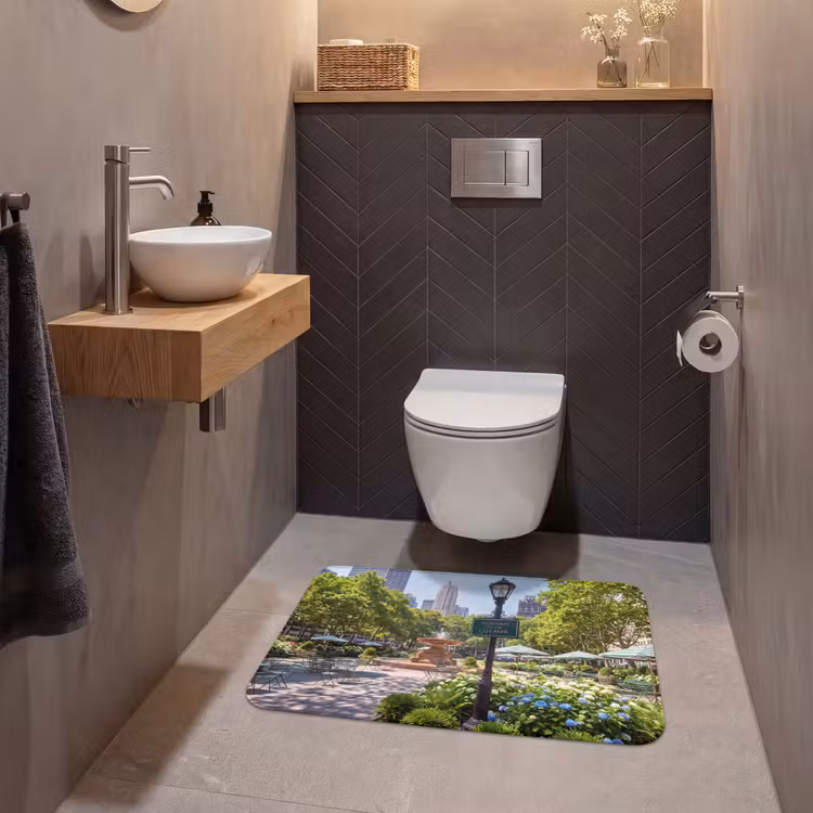Wc Mat - Park - Fontein - Stad - Natuur — 2