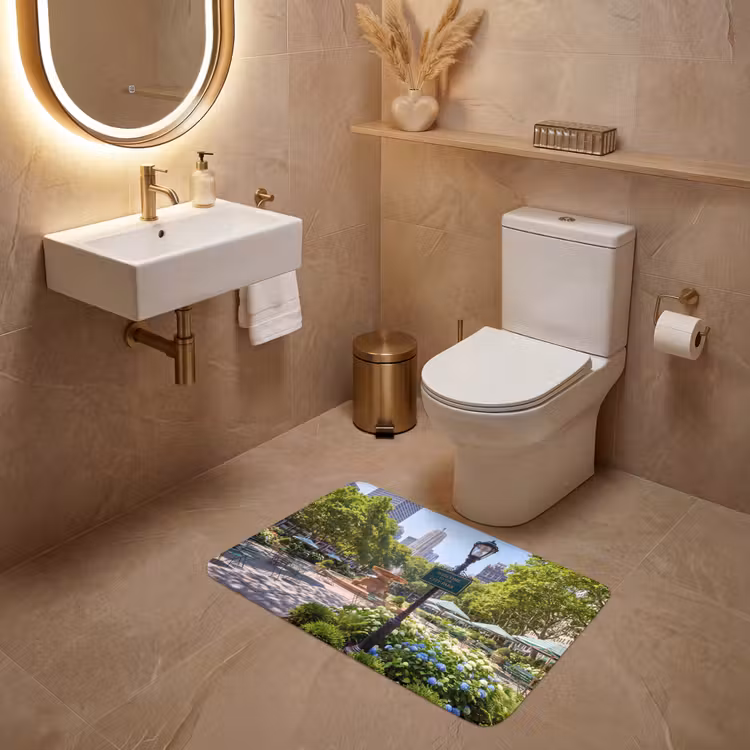Wc Mat - Park - Fontein - Stad - Natuur — 4