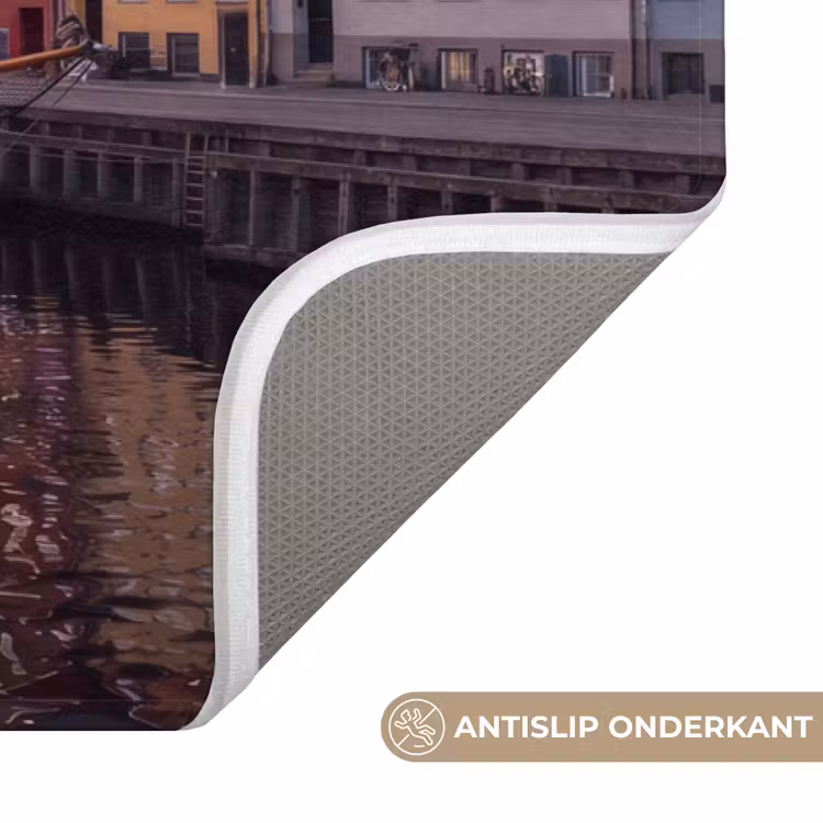Wc Mat - Stad - Gracht - Zonsondergang - Klassiek - Kleurrijk — 3