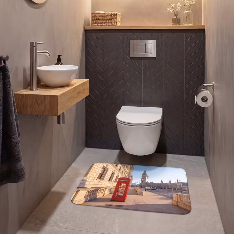 Wc Mat - Telefooncel - Rood - Londen - Stad - Architectuur — 2