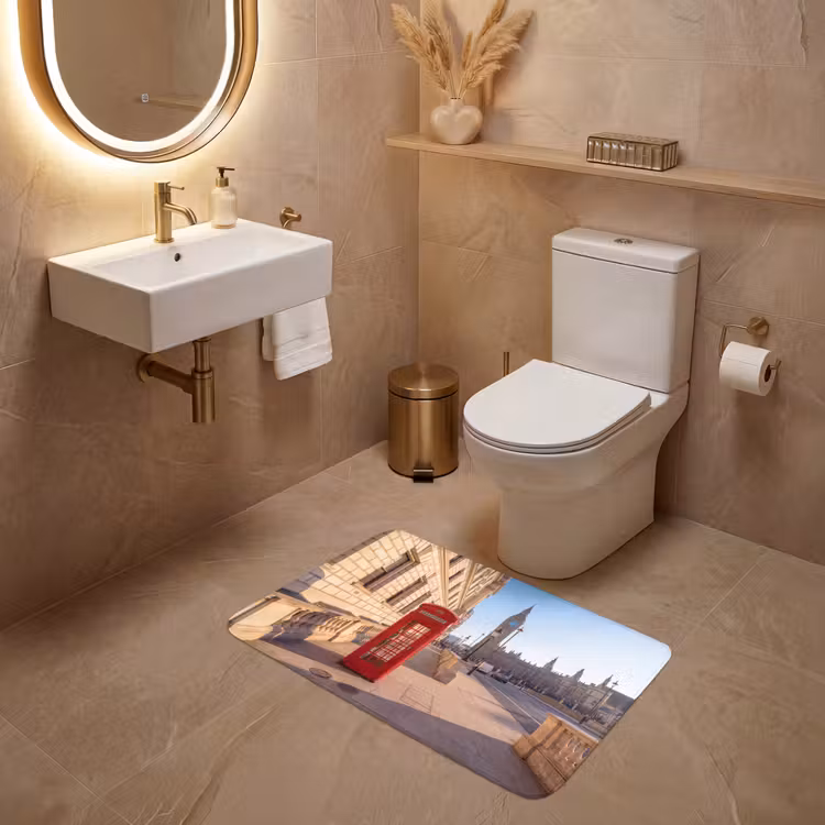 Wc Mat - Telefooncel - Rood - Londen - Stad - Architectuur — 4