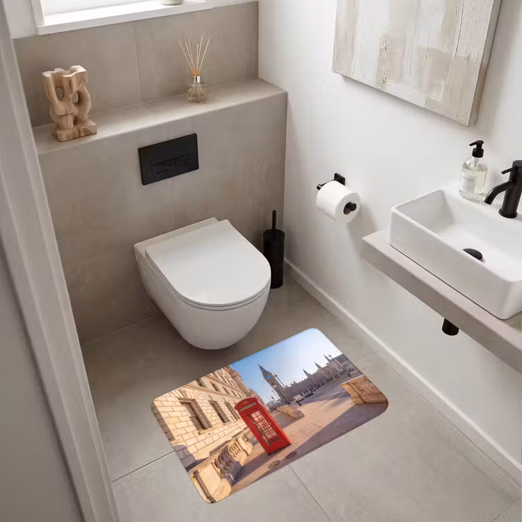 Wc Mat - Telefooncel - Rood - Londen - Stad - Architectuur — 6