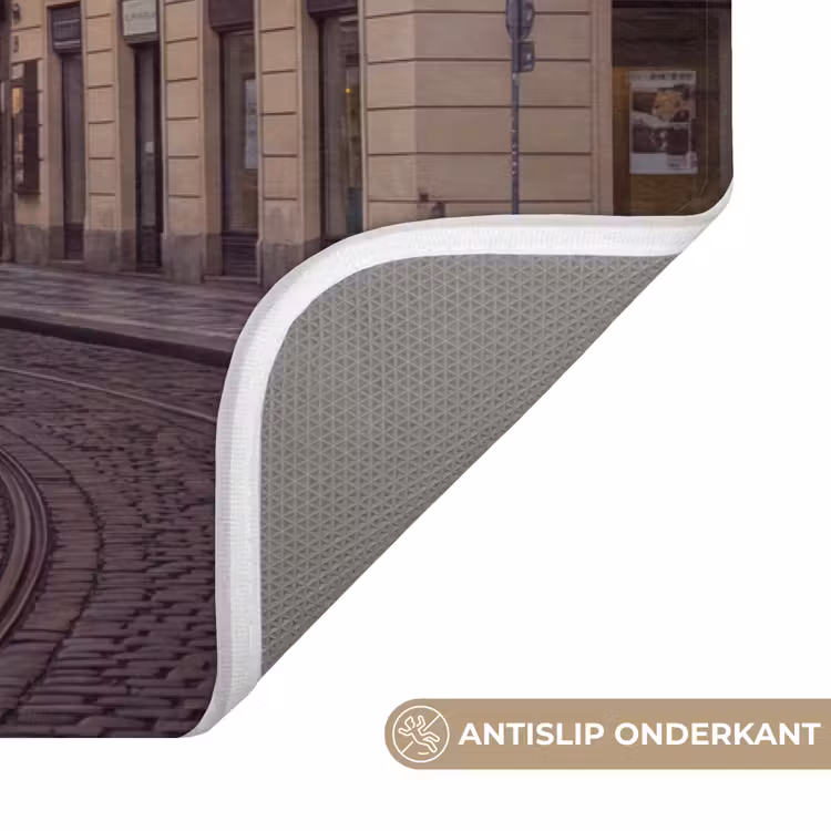 Wc Mat - Tram - Straat - Stadsgezicht - Klassiek - Rood — 3