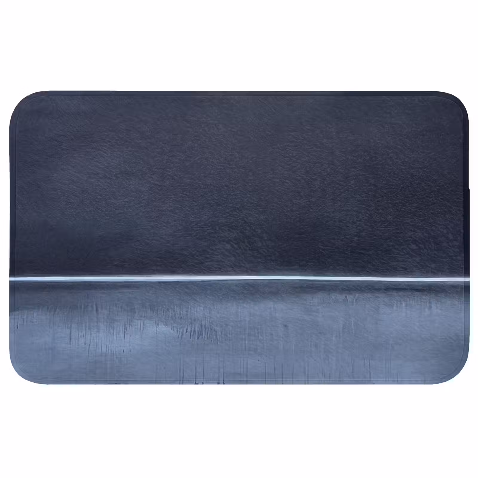 Wc Mat - Abstract - Horizontale lijn - Minimalistisch - Donkerblauw - Kunst — 1