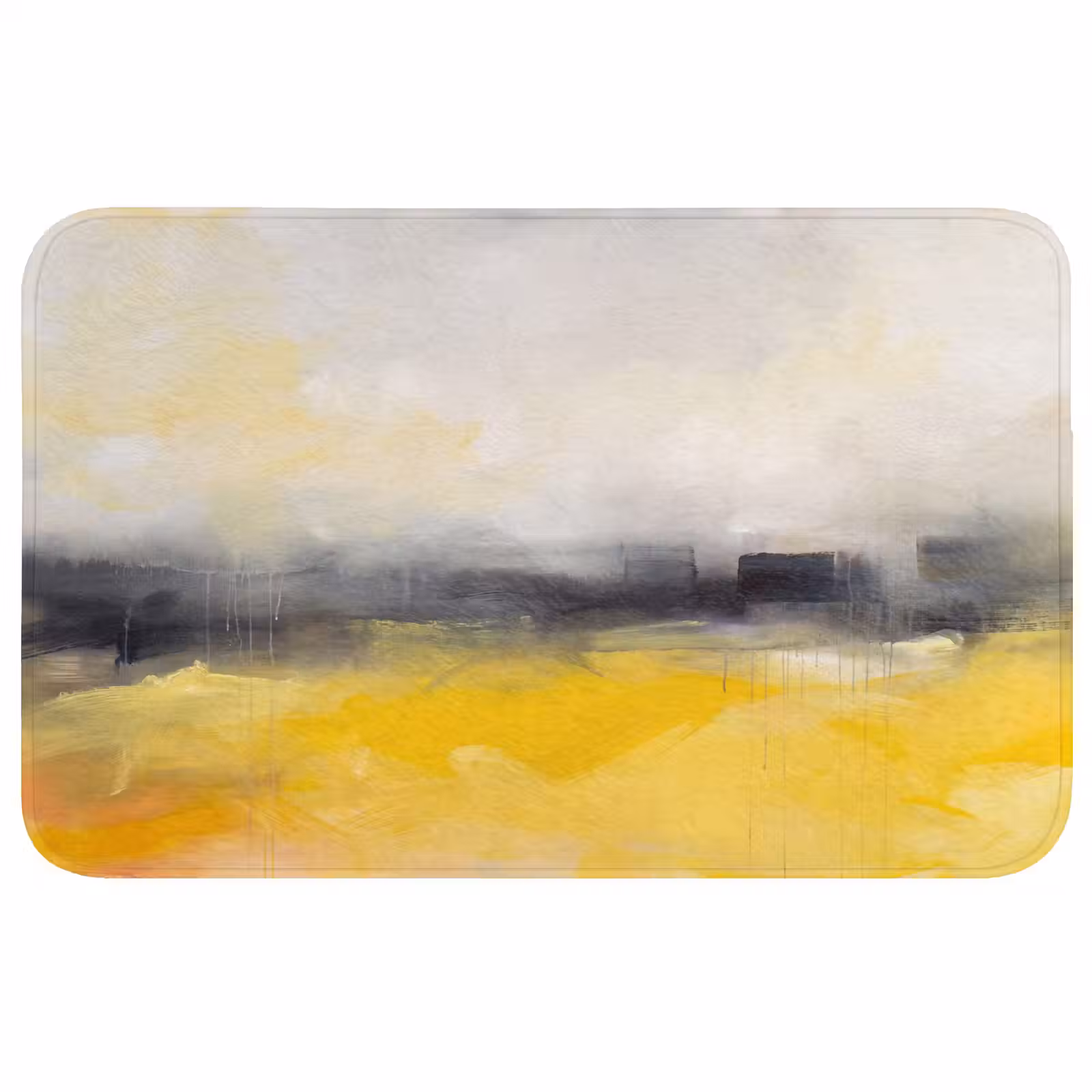 Wc Mat - Abstract - Landschap - Modern - Geel — 1
