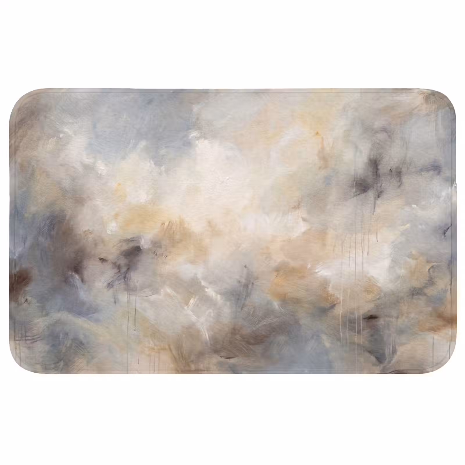 Wc Mat - Abstract - Wolken - Sfeervol - Beige - Grijs — 1