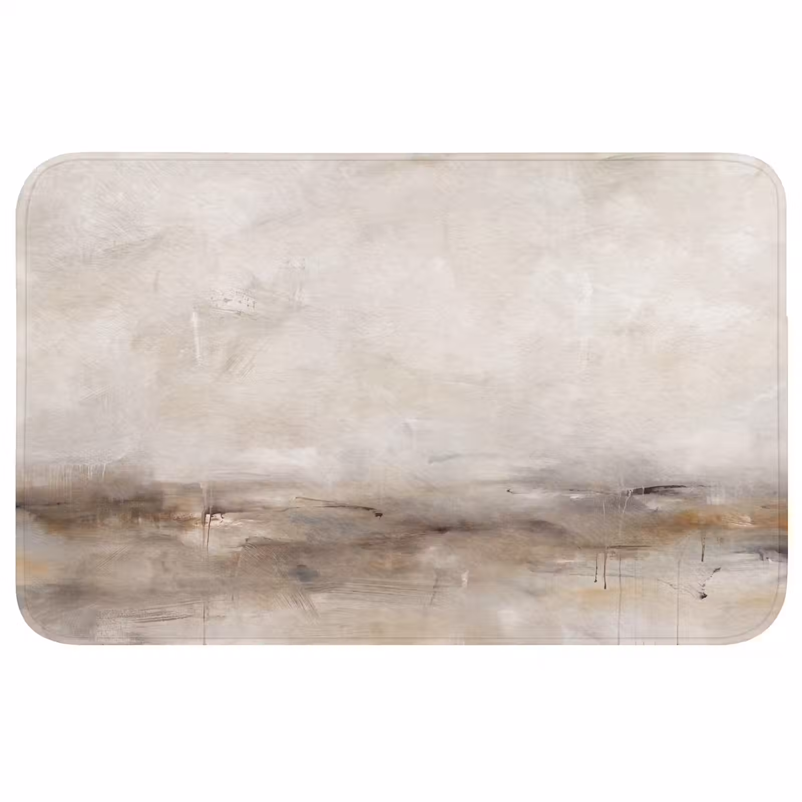 Wc Mat - Abstrakt - Landschap - Modern - Beige - Kunst — 1