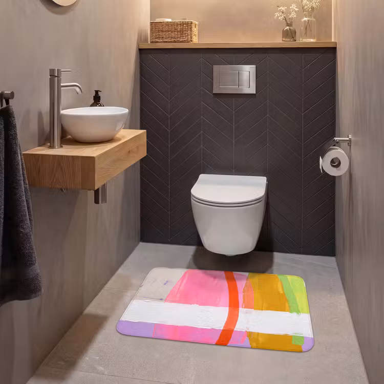 Wc Mat - Abstract - Kleurrijk - Vormen - Modern - Kunst — 2