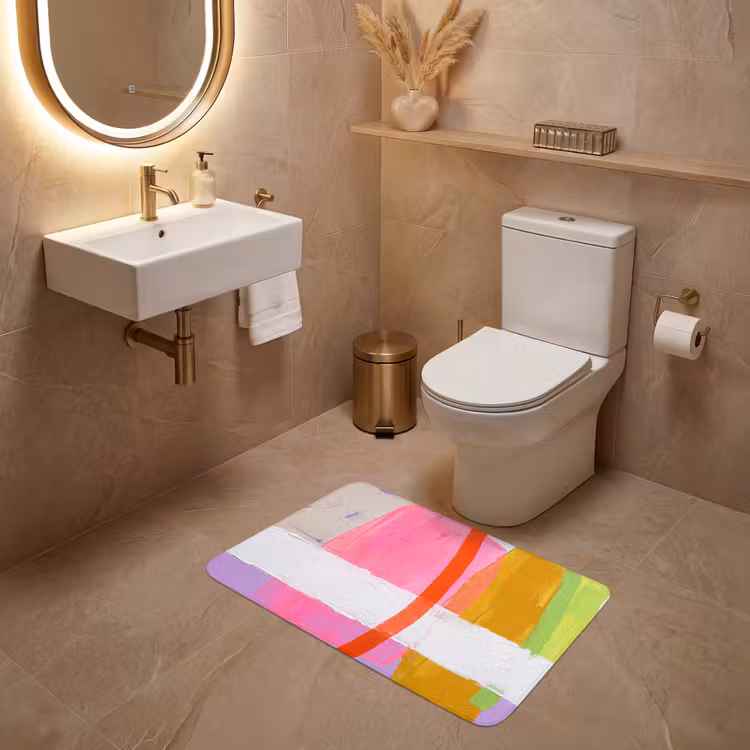 Wc Mat - Abstract - Kleurrijk - Vormen - Modern - Kunst — 4