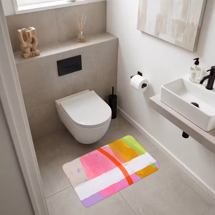 Wc Mat - Abstract - Kleurrijk - Vormen - Modern - Kunst — 6