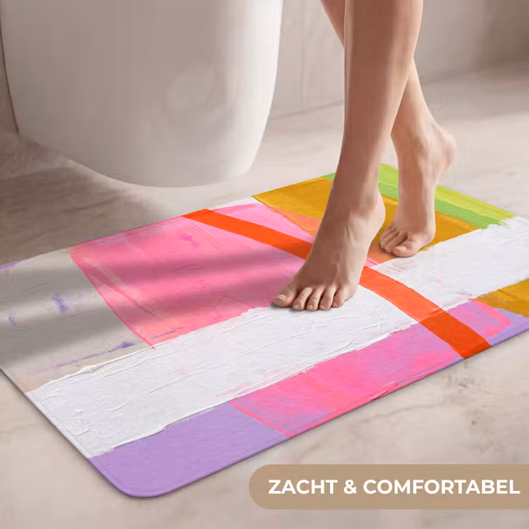 Wc Mat - Abstract - Kleurrijk - Vormen - Modern - Kunst — 7