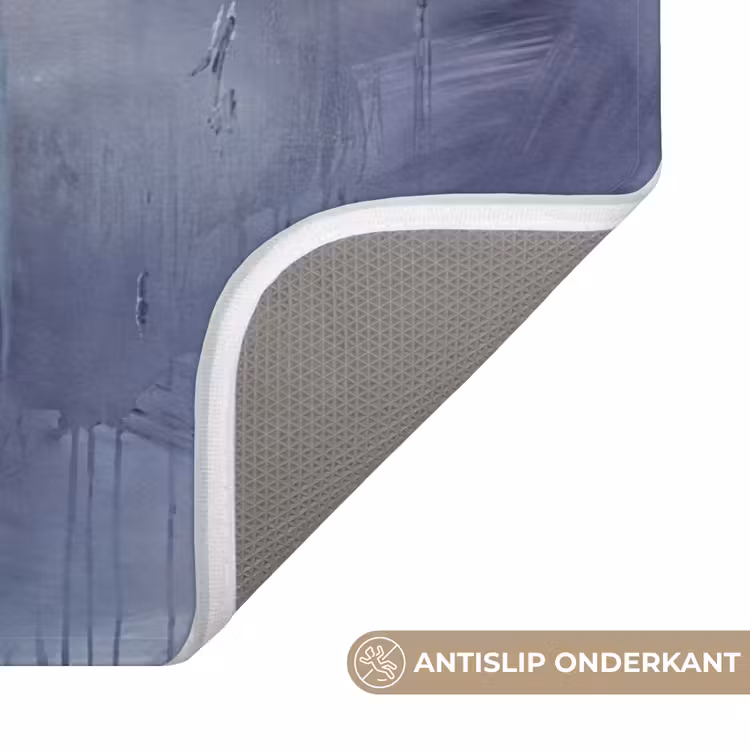 Wc Mat - Abstract - Kwaststreken - Modern - Kunst - Grijs — 3