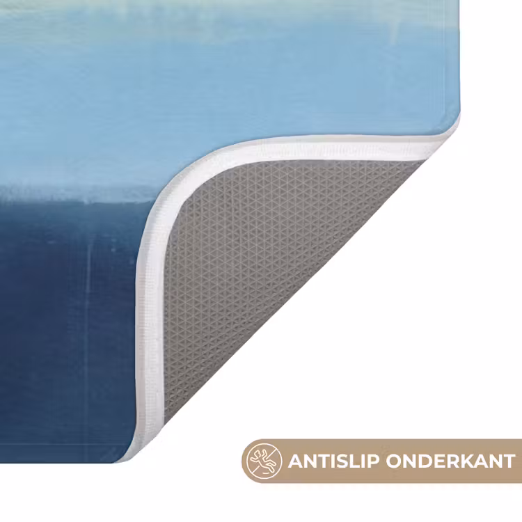 Wc Mat - Abstract - Lagen - Rust - Modern - Blauw — 3