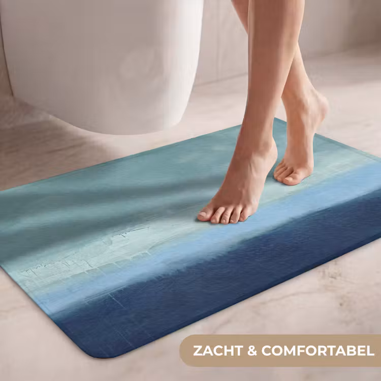 Wc Mat - Abstract - Lagen - Rust - Modern - Blauw — 7