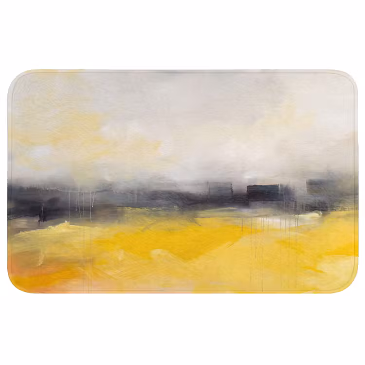 Wc Mat - Abstract - Landschap - Modern - Geel — 1