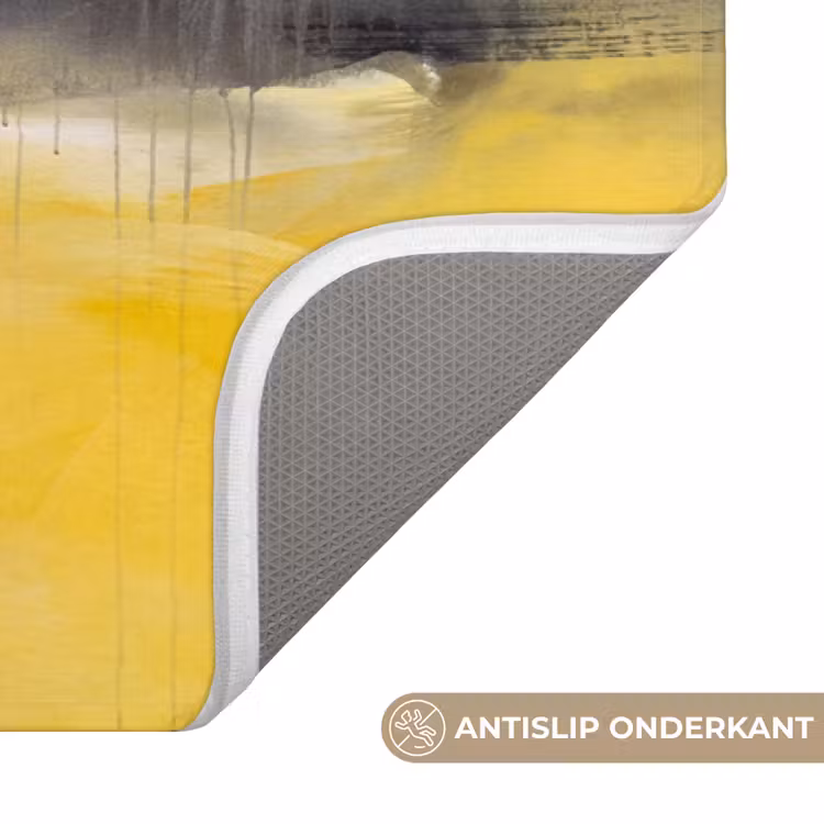 Wc Mat - Abstract - Landschap - Modern - Geel — 3