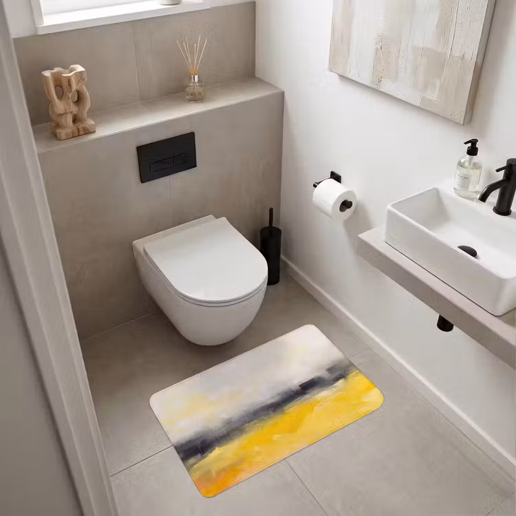 Wc Mat - Abstract - Landschap - Modern - Geel — 6