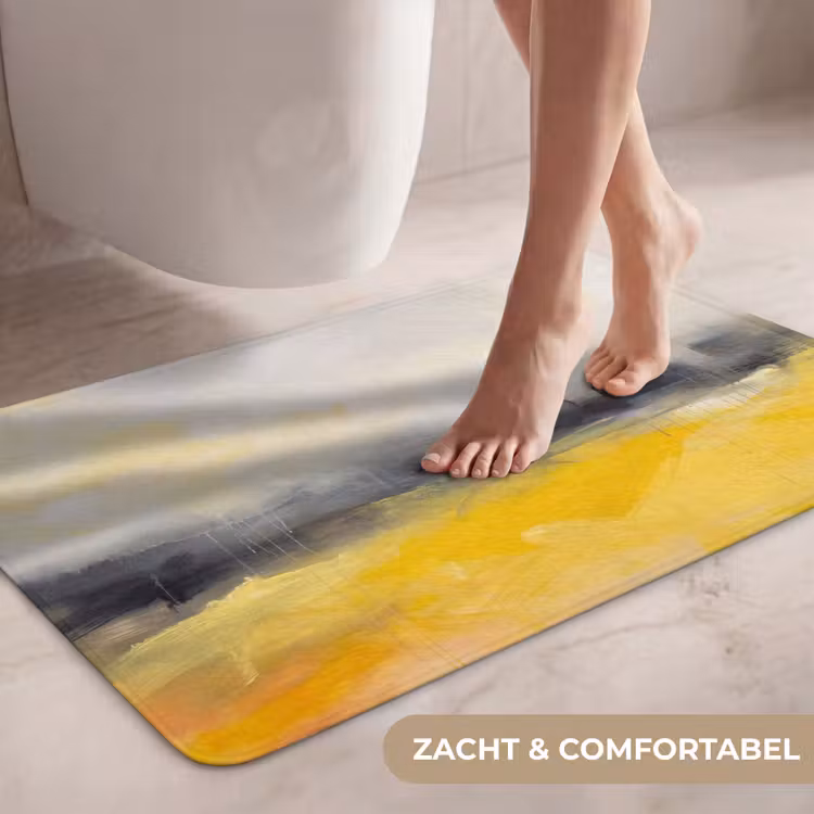 Wc Mat - Abstract - Landschap - Modern - Geel — 7