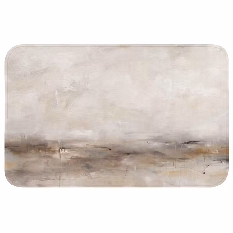 Wc Mat - Abstrakt - Landschap - Modern - Beige - Kunst — 1