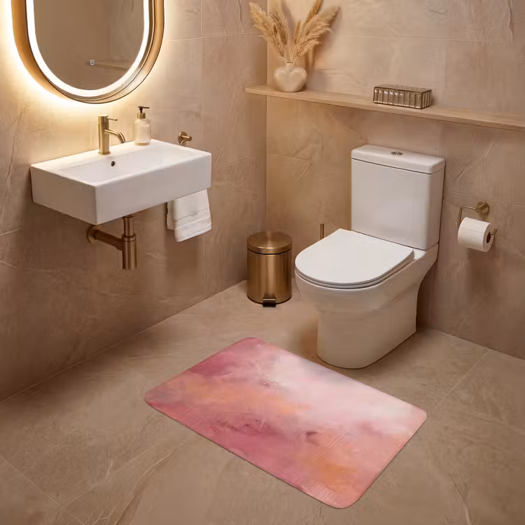 Wc Mat - Kunst - Vloeiend - Pastel - Abstract — 4