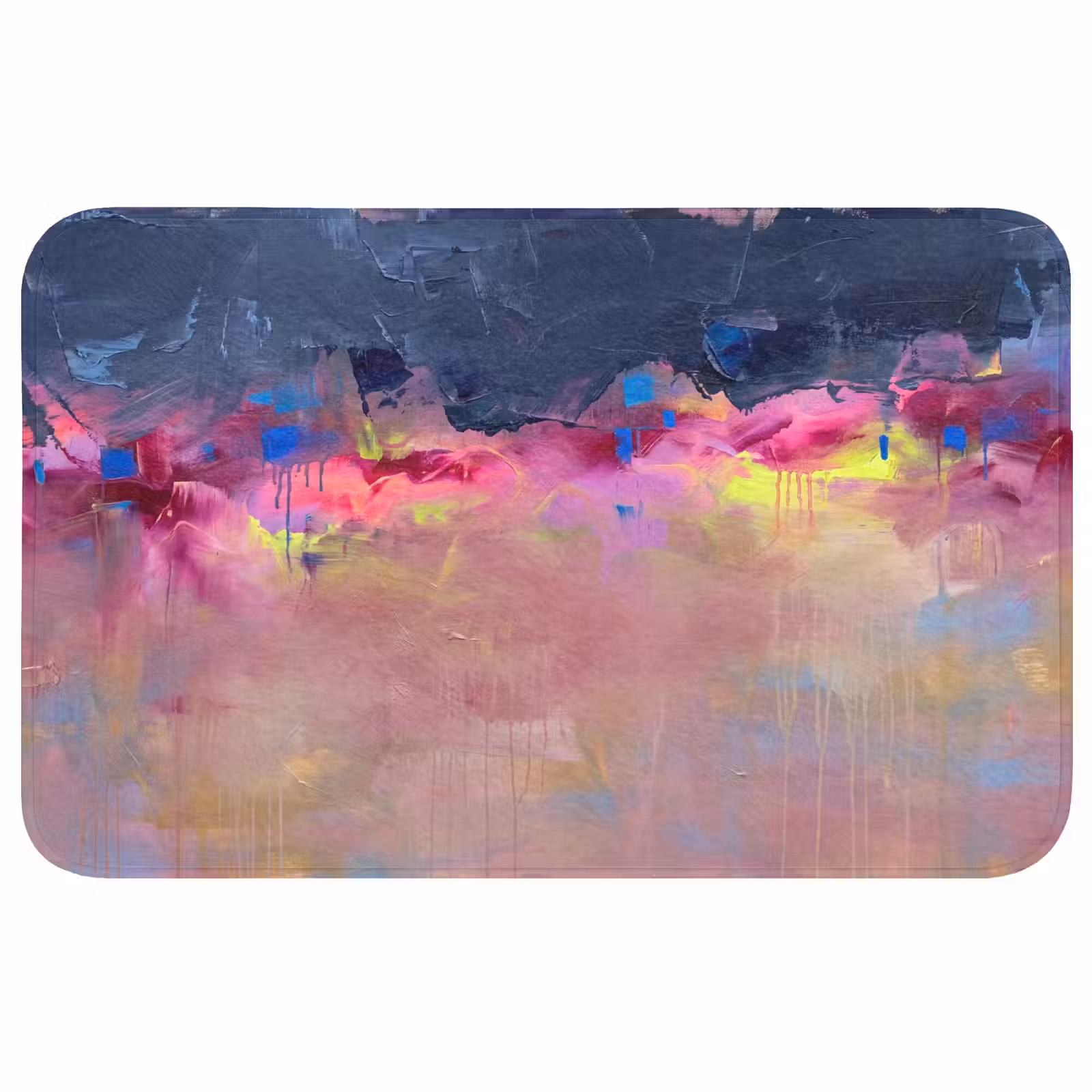 Wc Mat - Abstract - Textuur - Kleuren - Modern - Roze — 1