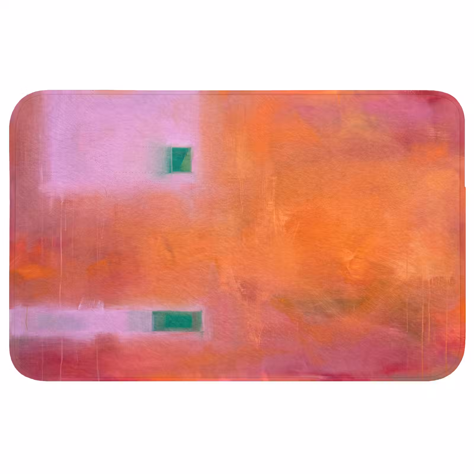 Wc Mat - Abstract - Vlakken - Kunst - Modern - Oranje — 1