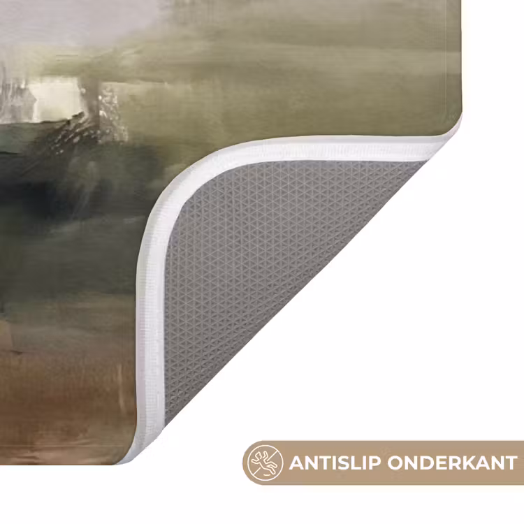Wc Mat - Abstract - Gelaagd - Kunst - Modern - Grijs-Groen — 3