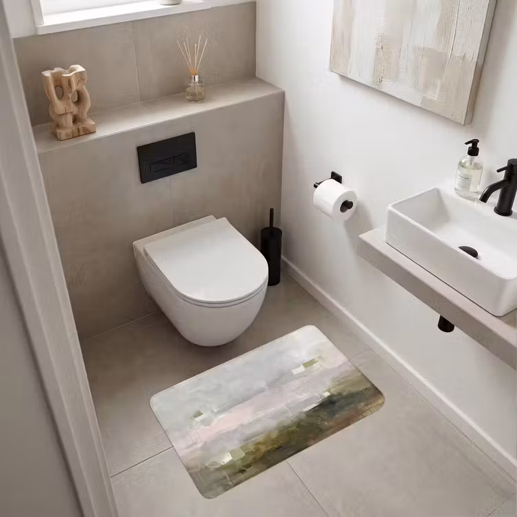 Wc Mat - Abstract - Gelaagd - Kunst - Modern - Grijs-Groen — 6