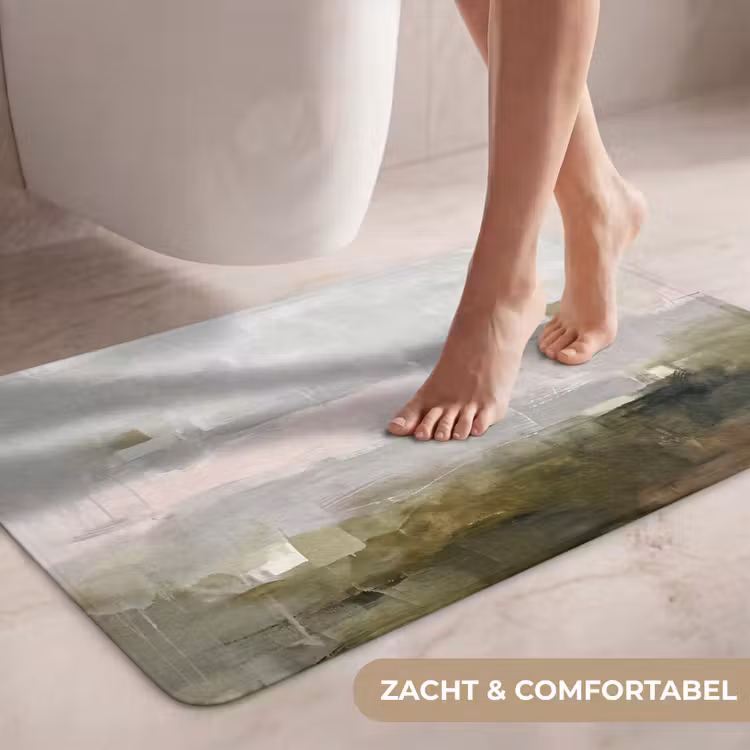 Wc Mat - Abstract - Gelaagd - Kunst - Modern - Grijs-Groen — 7