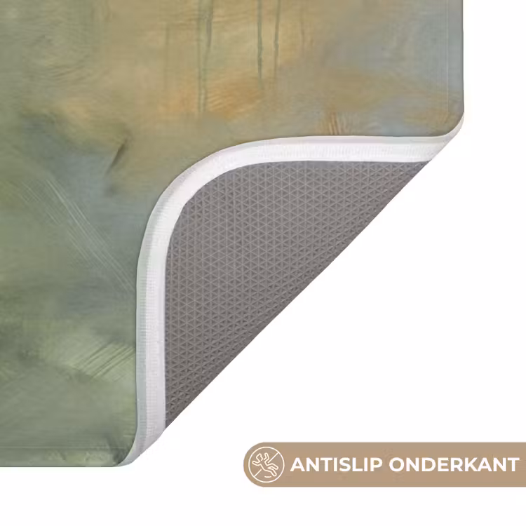 Wc Mat - Abstract - Groen - Beige - Modern - Kunst — 3