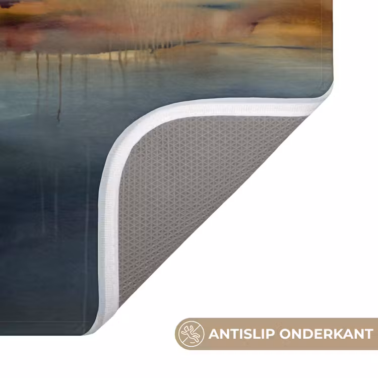 Wc Mat - Abstract - Horizon - Water - Modern - Beige — 3