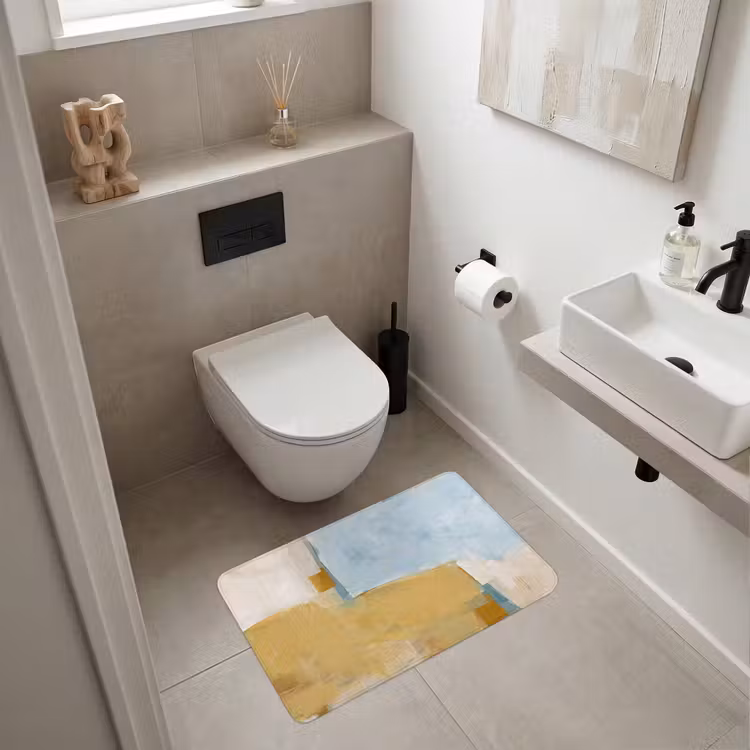 Wc Mat - Abstract - Kleuren - Kunst - Modern - Blauw — 6