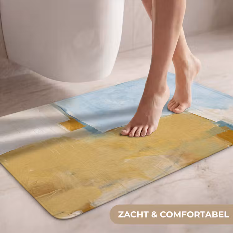 Wc Mat - Abstract - Kleuren - Kunst - Modern - Blauw — 7