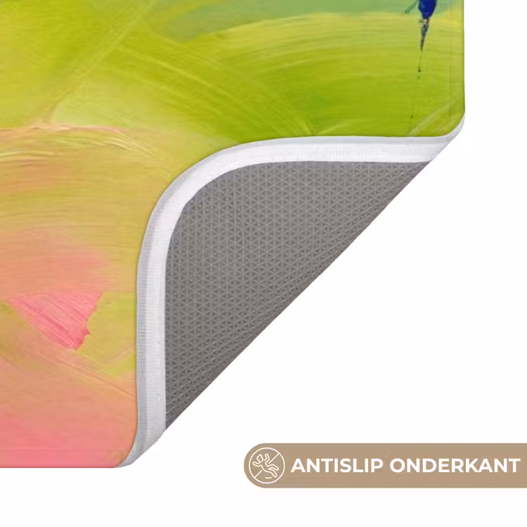 Wc Mat - Abstract - Kleuren - Modern - Groen - Roze — 3